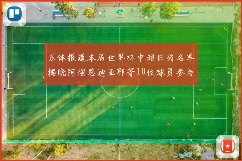 东体报道本届世界杯中超旧将名单揭晓阿瑙恩迪亚耶等10位球员参与盛事